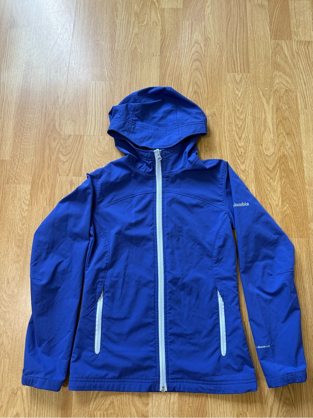 Boys Columbia Royal Blue Hooded Softshell Jacket - Size 10/12